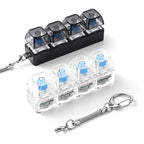 1Pc 4Keys Mechanical Keyboard Tester LED Keyboard Key Toy Stress Relief DIY Fidget Button Keycap Fidget Keychain Toys