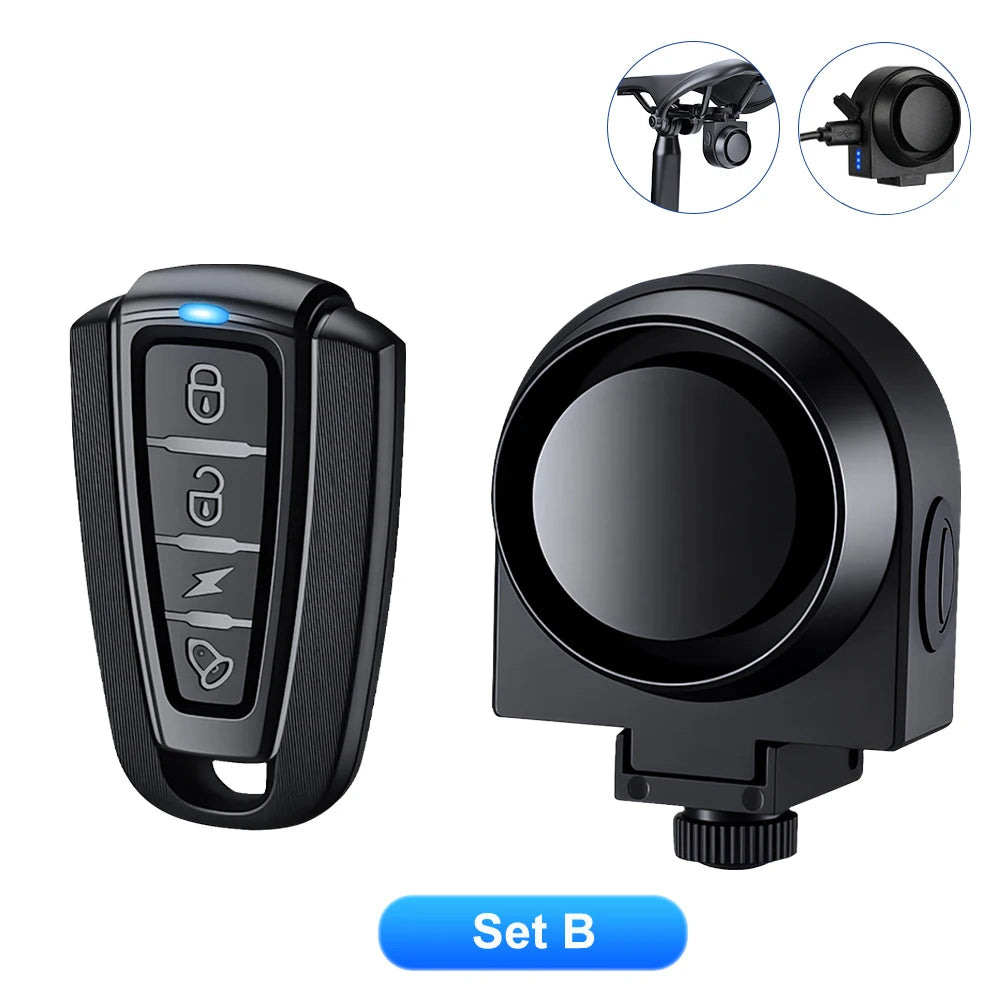 Rechargeable Bike Alarm with Remote