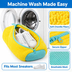 2-Pack + Free Laundry Bag Laundry Shoe Washing Bag for Washing Machine - Protect Your Footwear during the Wash Accessories Shoe Washing,Mesh Accessory Mesh Laundry Grey