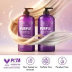 Purple Shampoo and Conditioner Set with Coconut and Aloe Vera | 16 Fl Oz Each