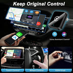 Aifine 2027 Wireless Carplay & Android Auto Adapter – Converts Factory Wired Carplay/Android Auto to Wireless, Plug & Play USB Dongle, for Vehicles with Built-In Wired Carplay or Android Auto Only