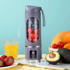 Portable Blender Cup Electric USB Juicer Portable Milkshake and Fruit Juicer 460Ml 12 Blade Mini Blender