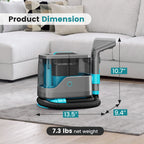 Portable Carpet Washer & Upholstery Spot Cleaner, 13,000Pa Powerful Suction Stain Remover Machine with 3 Replaceable Brush Heads & Dual Water Tanks for Pet Stains, Couch, Rugs, Car Seats & Furniture