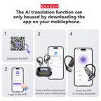 [AI Translator Earbuds] XP6 Wireless Headphones Gaming Headset Equalizer APP Bluetooth Earphones Waterproof Powerful Sound