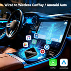 Aifine 2027 Wireless Carplay & Android Auto Adapter – Converts Factory Wired Carplay/Android Auto to Wireless, Plug & Play USB Dongle, for Vehicles with Built-In Wired Carplay or Android Auto Only