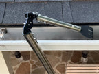 CKLT Gutter Cleaning Tools from the Ground, Dual-Axis Spring Steel Gutter Cleaner, Adjustable Length Gutter Cleaning Pole with Gutter Rake for Leaves, Muck and Roof Debris, No Ladder Needed, Rain Gutter Cleaner Garden Cleaning Tools Garden Equipment