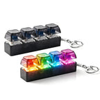 1Pc 4Keys Mechanical Keyboard Tester LED Keyboard Key Toy Stress Relief DIY Fidget Button Keycap Fidget Keychain Toys