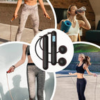 Cordless Weighted Jump Rope for Fitness Training Anti-Slip Smart Counting Jumping Rope Ropeless Skipping Rope with Counter