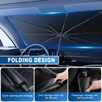 Portable Windshield Sunshade Umbrella - Foldable Auto Exterior Accessory for Daily Car Windshield Cooling, Auto Accessories