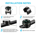 Aluminum Luminous Quartz Watch 22-25Mm Motorcycle Scooter Bicycle Handlebar Mount Clock Time Display Clock Moto Accessories