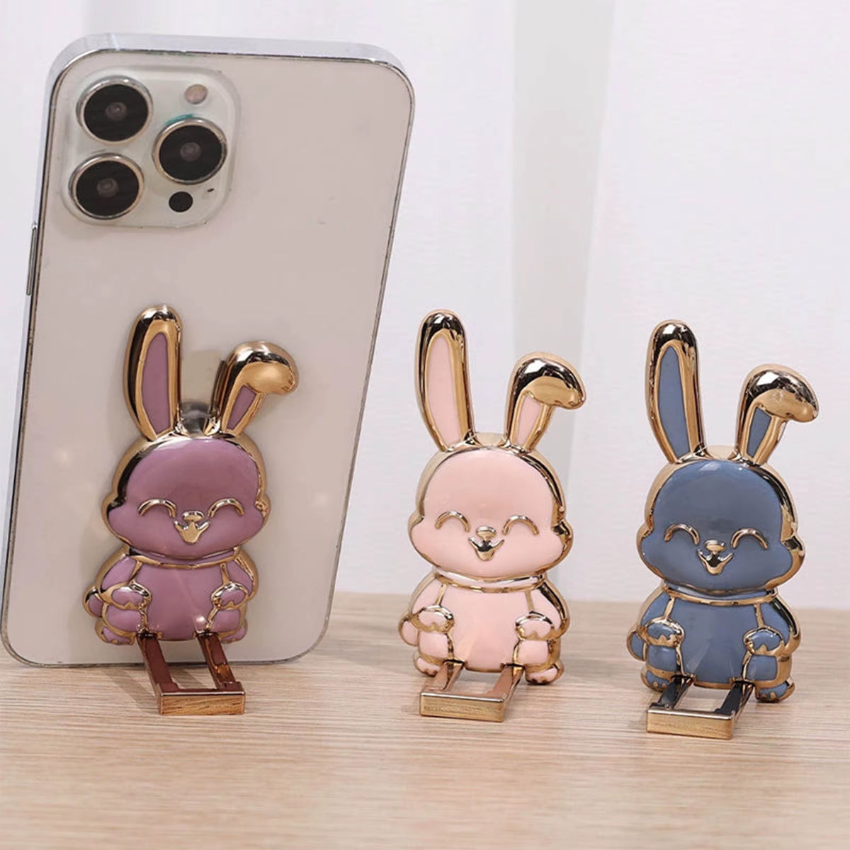 Bunny opvouwbare telefoonhouder – vrolijk konijnenontwerp