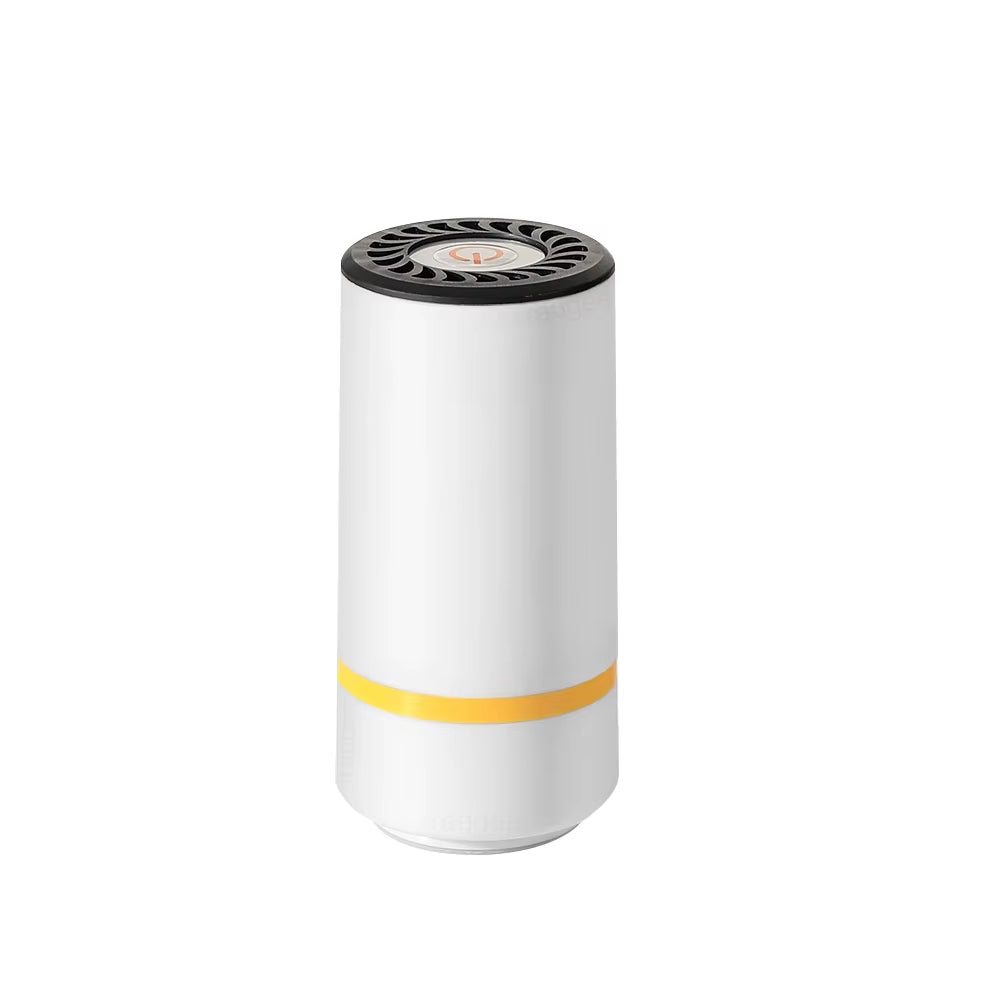 Witte cilindervormige handvacuümpomp