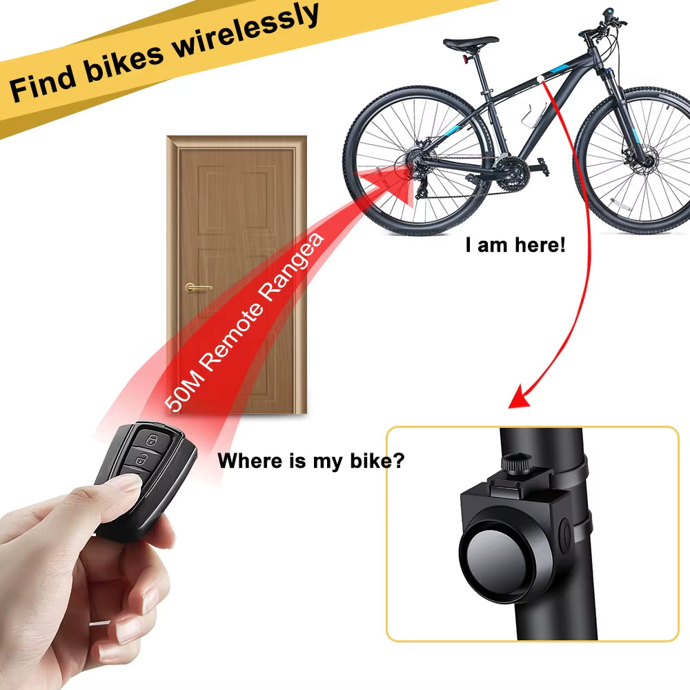 Rechargeable Bike Alarm with Remote