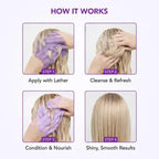 Purple Shampoo and Conditioner Set with Coconut and Aloe Vera | 16 Fl Oz Each
