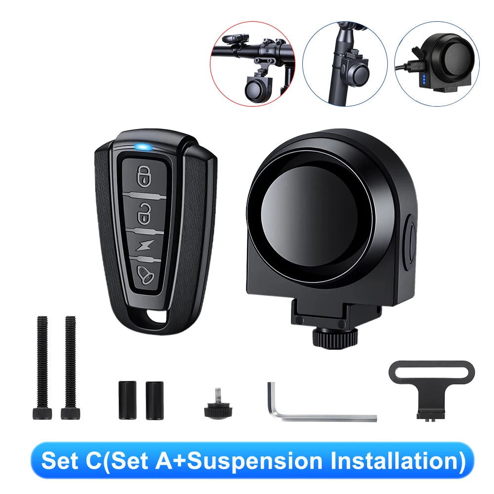 Rechargeable Bike Alarm with Remote