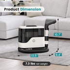Portable Carpet Washer & Upholstery Spot Cleaner, 13,000Pa Powerful Suction Stain Remover Machine with 3 Replaceable Brush Heads & Dual Water Tanks for Pet Stains, Couch, Rugs, Car Seats & Furniture