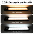 Ultra-Thin USB Rechargeable Motion Sensor Cabinet Light Wireless 3 Colors Dimmable LED Closet Wardrobe Lights Lamp 20/30/40CM