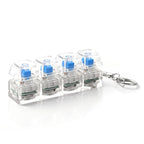 1Pc 4Keys Mechanical Keyboard Tester LED Keyboard Key Toy Stress Relief DIY Fidget Button Keycap Fidget Keychain Toys