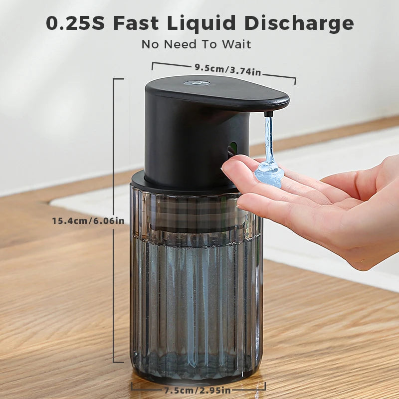 Kitchen 300Ml Automatic Liquid Soap Dispenser USB Rechargeable Touchless Hand High Capacity Detergent Bathroom Dispenser