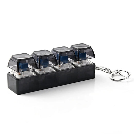 Fidget-sleutelhanger met 4 mechanische toetsen en RGB-licht