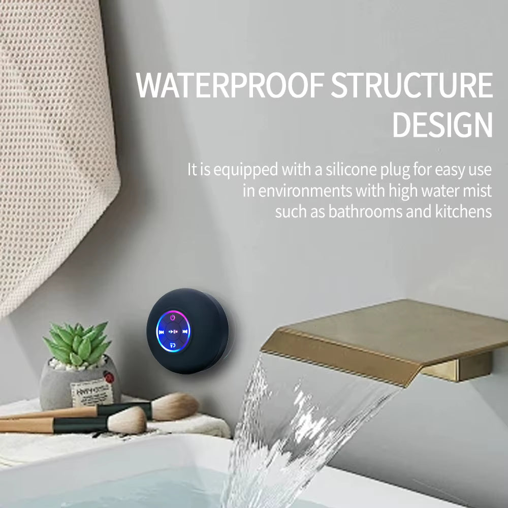 Bluetooth-douchespeaker met ledlicht en zuignap – IPX4