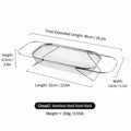 Stainless Steel Expandable Over-The-Sink Colander Strainer Basket, Rectangle Fine Mesh Kitchen Utensils with Handles, Silver Kitchen Essential Supplies, Kitchen Supplies