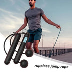 Cordless Weighted Jump Rope for Fitness Training Anti-Slip Smart Counting Jumping Rope Ropeless Skipping Rope with Counter